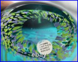 Caithness Scotland Art Glass Teal Green Fairy Tales Paperweight Ltd Edition 500