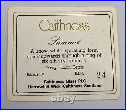 Caithness Scotland Summit Cobalt Blue Art Glass Paperweight Colin Terris 24/750