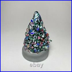 Cape Cod Glass Works Art Glass Christmas Tree Figurine Millefiori Paperweight 3