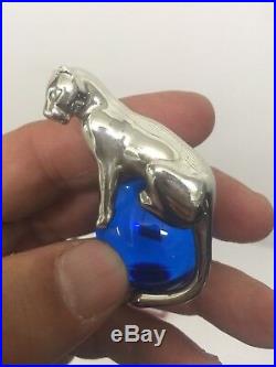 Cartier Panther Paper Weight Object Silver Blue SV925