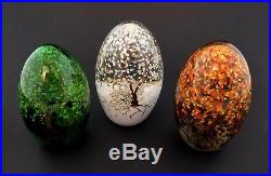 Cathy Richardson 4 Seasons Art Glass Papeweight -Spring Egg