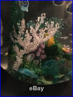 Chris Heilman Art Glass Paperweight Extensive 20 Pounds 1991 Ocean Reef / FT