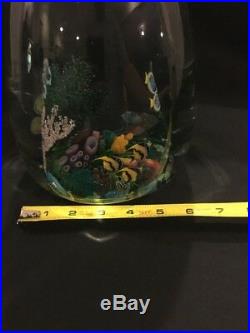 Chris Heilman Art Glass Paperweight Extensive 20 Pounds 1991 Ocean Reef / FT