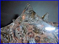 Clichy French Art Glass Signed Clear Crystal Christmas Tree Form Paperweights