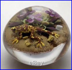 Clinton Smith Frog Art Glass Paperweight