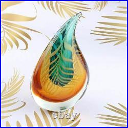 Colorful Teardrop Art Glass Sculpture Murano Hand Blown Ornament Home Decor Gift