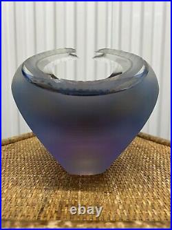 Contemporary Art Glass Sculpture Signed Kit Karbler and Michael David as Is