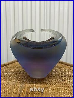 Contemporary Art Glass Sculpture Signed Kit Karbler and Michael David as Is