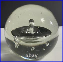 Controlled Bubble Art Glass Orb Sphere Paperweight 6