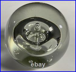 Controlled Bubble Art Glass Orb Sphere Paperweight 6