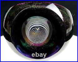 Correia Art Glass Limited Ed 17/250 Three Window Large 4 1/8 Paperweight 1989