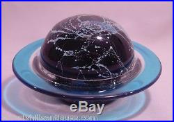 Correia Signed Art Glass Saturn Paper Weight 7/89