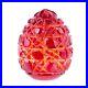 Crystal Egg Red Glow Crystal Glass Paperweight Handmade Authentic Art