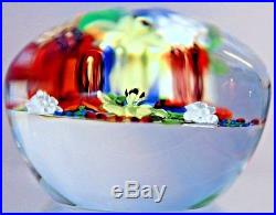 DELIGHTFUL and COLORFUL Paul STANKARD First BOUQUET Art GLASS Paperweight