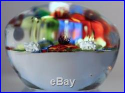 DELIGHTFUL and COLORFUL Paul STANKARD Floral BOUQUET Art GLASS Paperweight