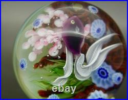 Daniel Salazar Colorful Betafish Underwater Art Glass Paperweight, Apr 2.5Hx3W