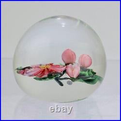 Daniel Salazar Lundberg Studios Cherry Blossom Art Glass Paperweight GL