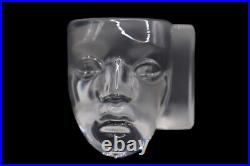 Daum France Crystal Art Glass Masques Figurine / Paperweight