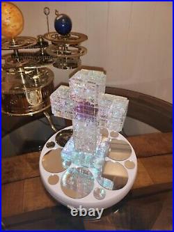Dichroic Crystal Art Glass Storms Chameleon Crystal Paperweight Cross Waterford