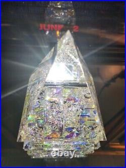 Dichroic Crystal Optic Art Glass Storms Paperweight Kaleidescope Chakras Pyramid