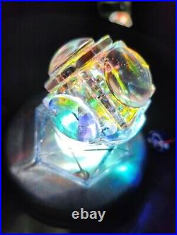 Dichroic Glass Cube Chameleon Crystal Chakras Autism Fidget Spinner Storms rubik