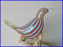 Dino Martens  Aureliano Toso Art Glass Bird Paperweight Murano Italy 3.75lbs