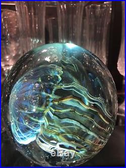 EICKHOLT Iridescent Dichroic Jellyfish Paperweight Signed 2007! Beautiful