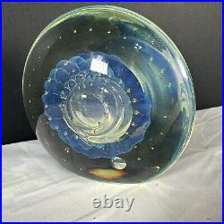 EICKHOLT STUDIO ART GLASS PAPERWEIGHT DICHROIC LARGE Paperweight