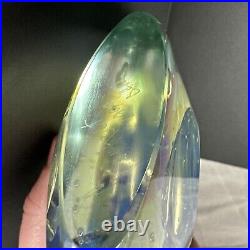 EICKHOLT STUDIO ART GLASS PAPERWEIGHT DICHROIC LARGE Paperweight