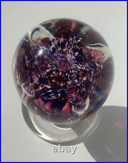 Early Art Glass Footed Paperweight