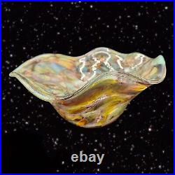 Eickholt 1999 Art Glass Large Glass Vase Bowl Centerpiece Signed & Dated V. Big