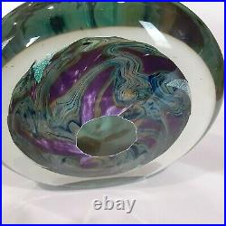 Eickholt Large Hand Blown Glass Paperweight (Signed & Dated)