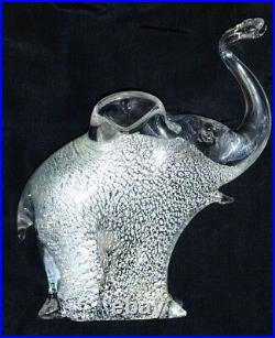 Elephant Art Glass Paperweight signed by Germano Padoan