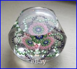 FINE QUALITY ANTIQUE MULTI FACETED MILLIFIORI PAPERWEIGHT PAPER WEIGHT BACCARAT