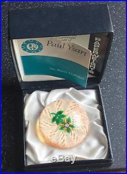FINE QUALITY H CANE SIGNED PAUL YSART PAPERWEIGHT BOXED WITH PAPERWORK