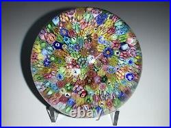 Fine 1969 Baccarat Close Packed Zodiac Millefiori Crystal 3 Paperweight