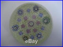 Fine Perthshire 1977f Carpet Ground With Central Thistle Cane Paperweight