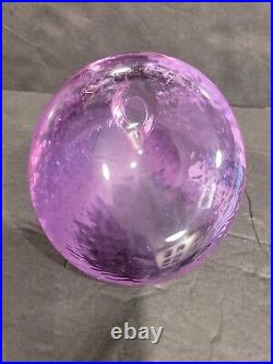 Fire And Light Purple Art Glass Cone Paperweight