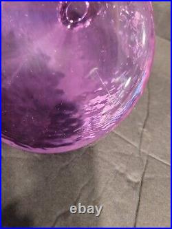 Fire And Light Purple Art Glass Cone Paperweight