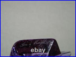Fire & Light Lavender Shooting Star Recycled Glass Signed Purple Paperweight