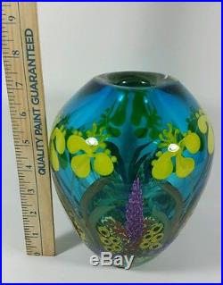 Fish & Coral Reef Sculptural 3D Paperweight Vase CHRIS HEILMAN Hot Blown Glass