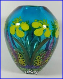 Fish & Coral Reef Sculptural 3D Paperweight Vase CHRIS HEILMAN Hot Blown Glass