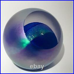 GES 1999 Glass Eye Studio Neptune Celestial Series Iridescent Paperweight