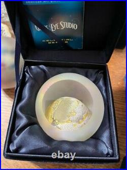 GLASS EYE STUDIO CELESTIAL SERIES MOON PAPERWEIGHT 04 SIGNED WithBOX & PAPERWORK