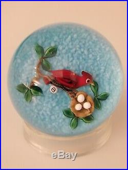 GORGEOUS BANFORD Red Bird with Eggs PAPERWEIGHT