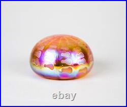 Gary Levay Studio Hand Blown Iridescent Art Glass Paperweight Signed