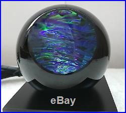 Glass Eye Studio 3.5 in Speed of Light withbase Celestial Series Paperweight 478F