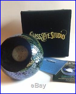 Glass Eye Studio GES Full Moon 3 Glass Paperweight From The Celestial Series