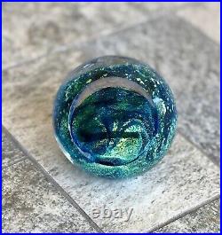 Glass Eye Studio GES Signed Neptune Paperweight Celestial Series 2007