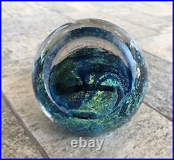 Glass Eye Studio GES Signed Neptune Paperweight Celestial Series 2007